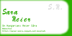 sara meier business card